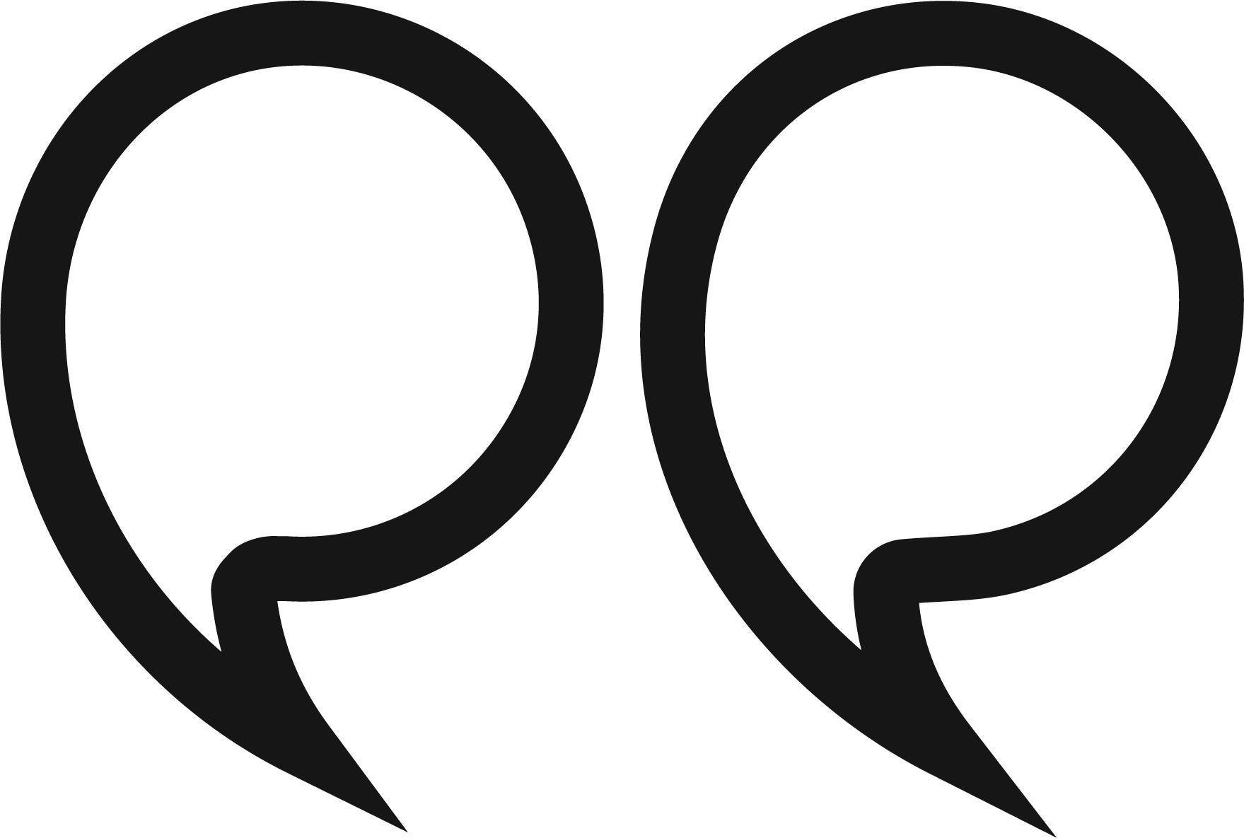 Quotation mark - black